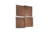 Phillips Collection Home Phillips Collection Cast Square Oil Drum Wall Tiles, Resin, Rust Finish, Set of 4