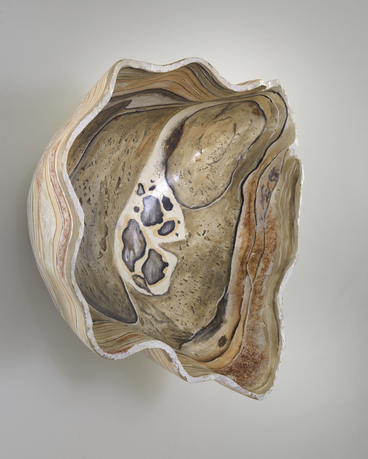 Phillips Collection Home Phillips Collection Cast Wall Onyx Bowl, Faux Finish, LG
