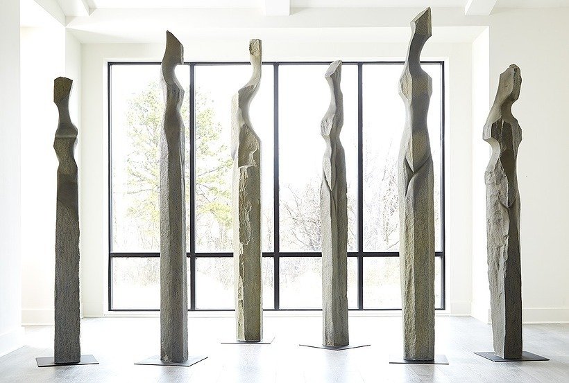 Phillips Collection Home Oversized LTL - Rate to be Quoted Phillips Collection Cast Women Sculptures, F , Colossal, Splinter Stone
