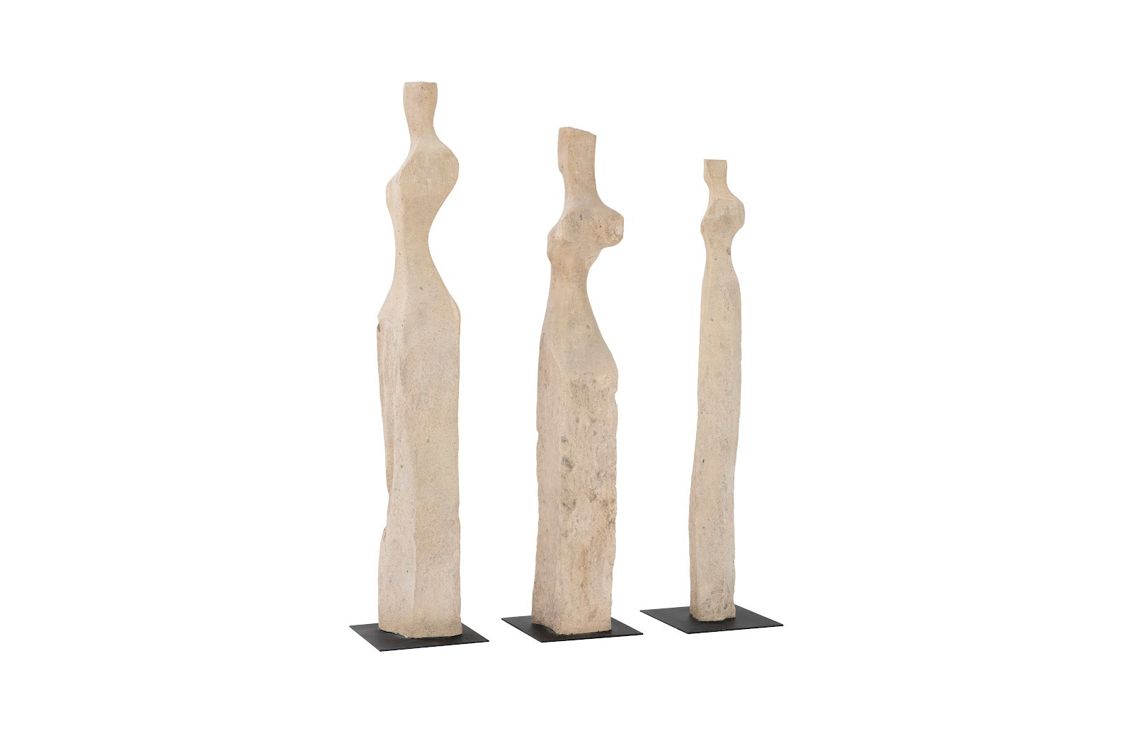 Phillips Collection Home Phillips Collection Cast Women Sculptures, Roman Stone, Set of 3