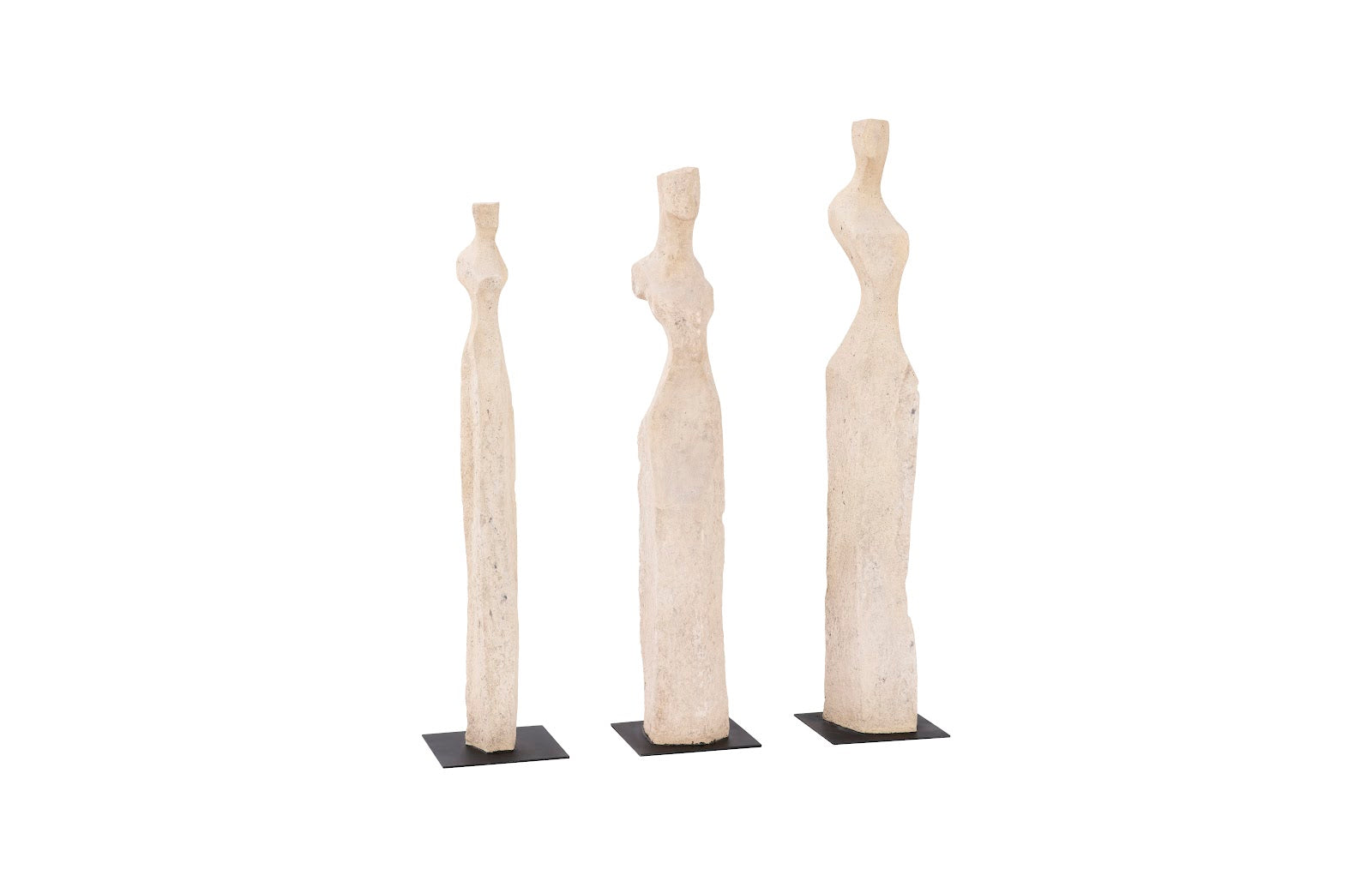 Phillips Collection Home Phillips Collection Cast Women Sculptures, Roman Stone, Set of 3