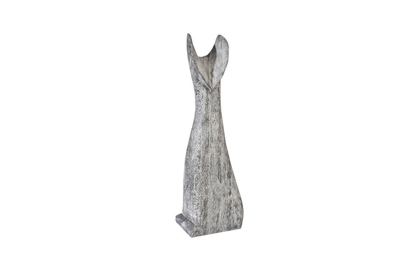 Phillips Collection Home Phillips Collection Cat Sculpture, Small, Chamcha Wood, Gray Stone Finish
