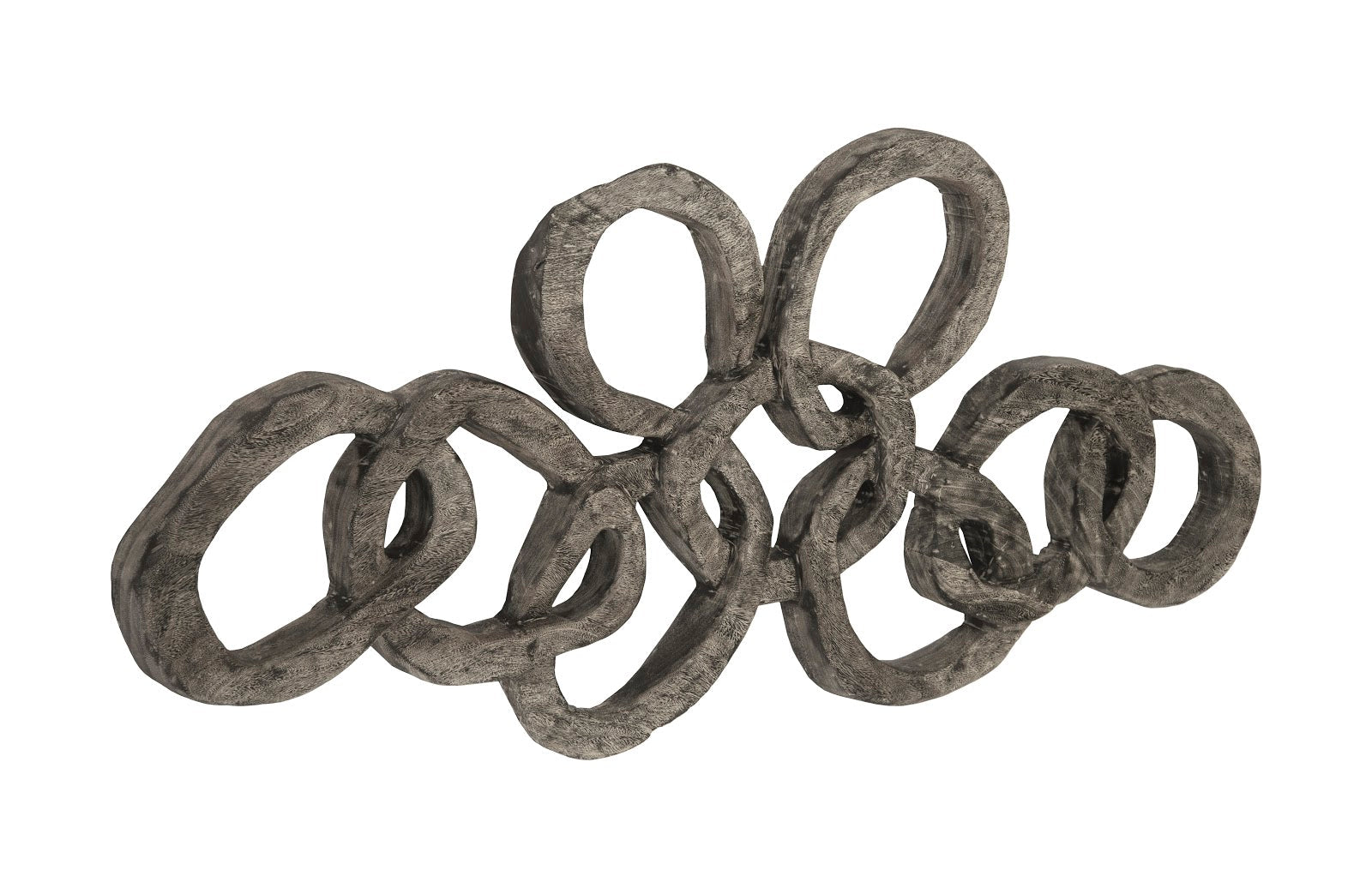 Phillips Collection Home Oversized LTL - Rate to be Quoted Phillips Collection Chain Wall art, Chamcha Wood, Gray Stone Finish