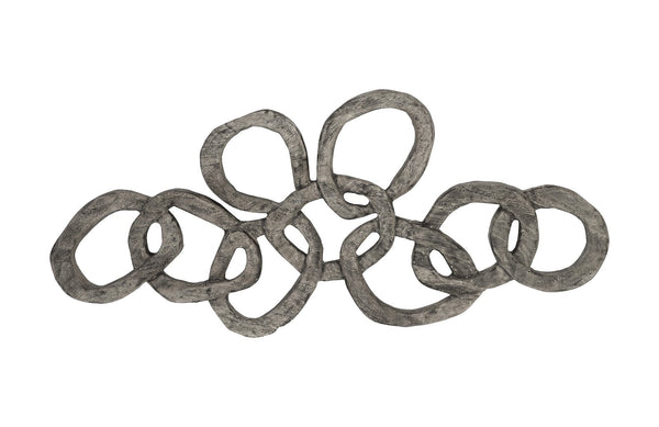 Phillips Collection Home Oversized LTL - Rate to be Quoted Phillips Collection Chain Wall art, Chamcha Wood, Gray Stone Finish