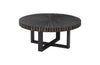 Phillips Collection Home Oversized LTL - Rate to be Quoted Phillips Collection Chainsaw Coffee Table, Round, Black Iron Cross Base, Black/Copper
