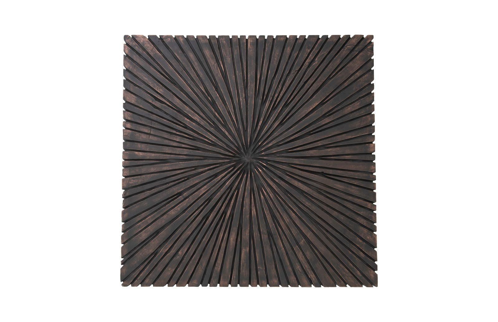 Phillips Collection Home Oversized LTL - Rate to be Quoted Phillips Collection Chainsaw Coffee Table, Square, Black Iron Cross Base, Black/Copper