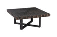 Phillips Collection Home Oversized LTL - Rate to be Quoted Phillips Collection Chainsaw Coffee Table, Square, Black Iron Cross Base, Black/Copper