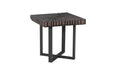 Phillips Collection Home Oversized LTL - Rate to be Quoted Phillips Collection Chainsaw Side Table, Burnt Black, Black Iron Cross Base