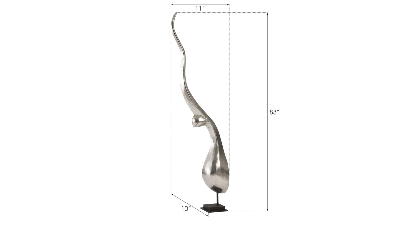 Phillips Collection Home Oversized LTL - Rate to be Quoted Phillips Collection Chofa Sculpture, Silver Leaf, LG