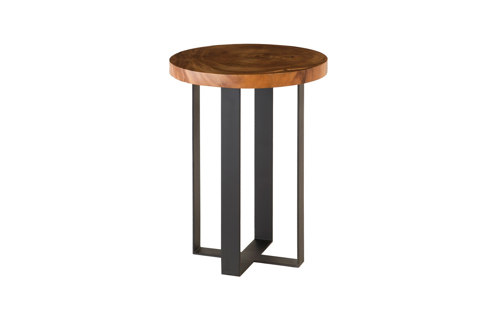 Phillips Collection Home Oversized LTL - Rate to be Quoted Phillips Collection Chuleta Bar Table on Black Metal Base, Chamcha Wood, Natural