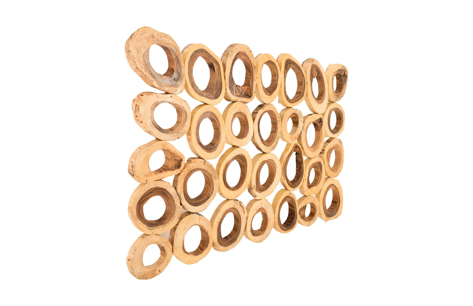 Phillips Collection Home Oversized LTL - Rate to be Quoted Phillips Collection Chuleta Rings Wall Art, Chamcha Wood, Rectangular