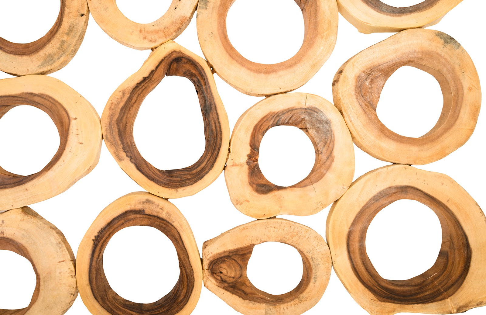 Phillips Collection Home Oversized LTL - Rate to be Quoted Phillips Collection Chuleta Rings Wall Art, Chamcha Wood, Rectangular