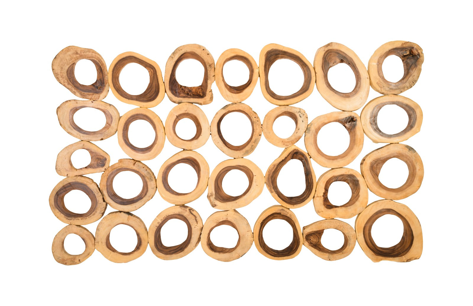 Phillips Collection Home Oversized LTL - Rate to be Quoted Phillips Collection Chuleta Rings Wall Art, Chamcha Wood, Rectangular
