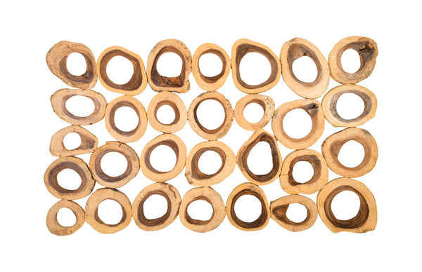 Phillips Collection Home Oversized LTL - Rate to be Quoted Phillips Collection Chuleta Rings Wall Art, Chamcha Wood, Rectangular