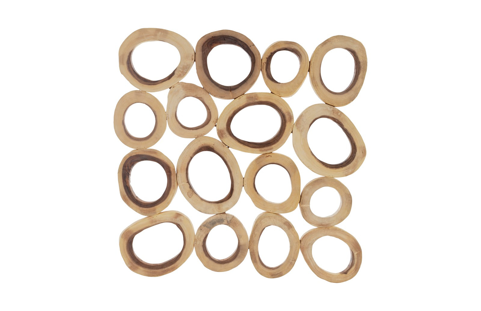 Phillips Collection Home Oversized LTL - Rate to be Quoted Phillips Collection Chuleta Rings Wall Art, Chamcha Wood, Square, LG