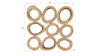 Phillips Collection Home Oversized LTL - Rate to be Quoted Phillips Collection Chuleta Rings Wall Art, Chamcha Wood, Square, SM