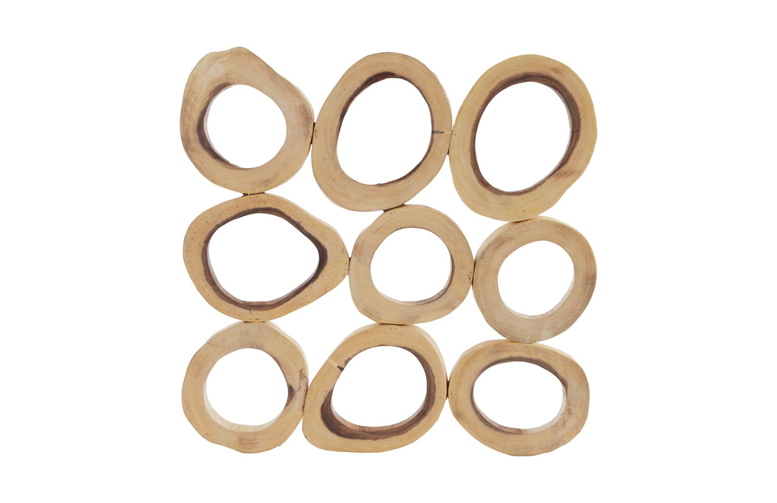 Phillips Collection Home Oversized LTL - Rate to be Quoted Phillips Collection Chuleta Rings Wall Art, Chamcha Wood, Square, SM
