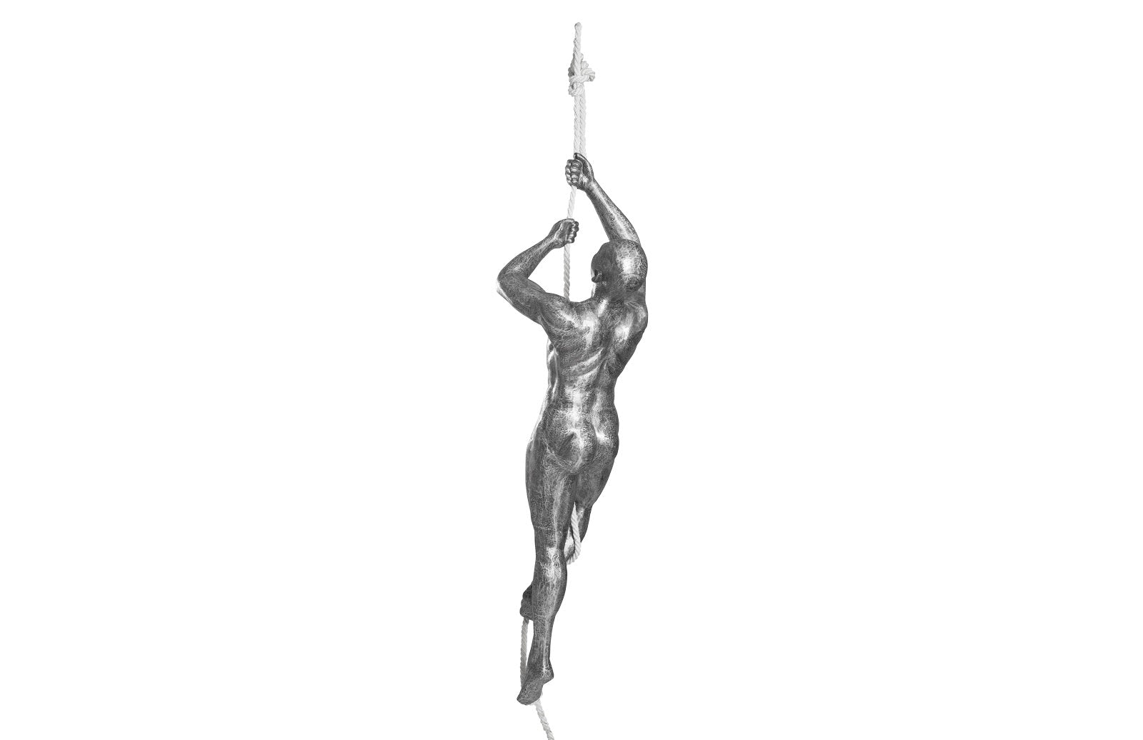Phillips Collection Home Oversized LTL - Rate to be Quoted Phillips Collection Climbing Sculpture w/Rope, Black/Silver, Aluminum