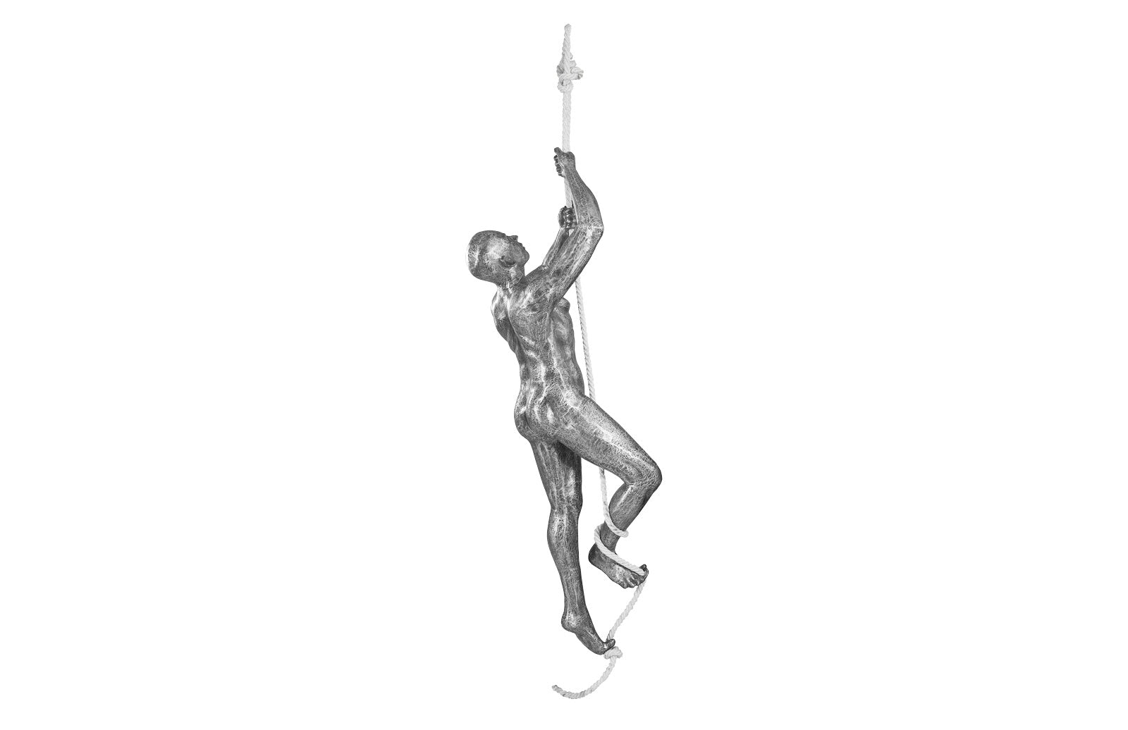 Phillips Collection Home Oversized LTL - Rate to be Quoted Phillips Collection Climbing Sculpture w/Rope, Black/Silver, Aluminum