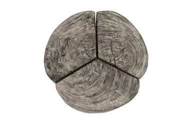 Phillips Collection Home Oversized LTL - Rate to be Quoted Phillips Collection Clover Coffee Table, Chamcha Wood, Gray Stone Finish, Metal Base