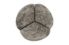 Phillips Collection Home Oversized LTL - Rate to be Quoted Phillips Collection Clover Coffee Table, Chamcha Wood, Gray Stone Finish, Metal Base