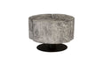Phillips Collection Home Oversized LTL - Rate to be Quoted Phillips Collection Clover Coffee Table, Chamcha Wood, Gray Stone Finish, Metal Base