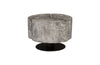 Phillips Collection Home Oversized LTL - Rate to be Quoted Phillips Collection Clover Coffee Table, Chamcha Wood, Gray Stone Finish, Metal Base