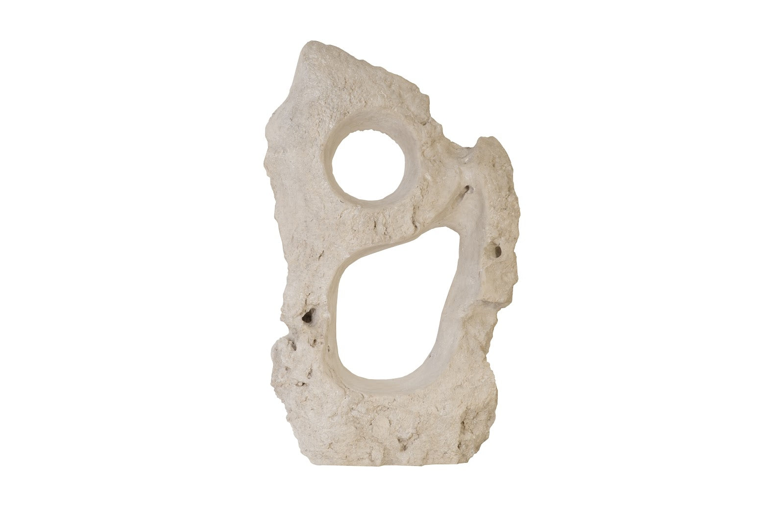 Phillips Collection Home Oversized LTL - Rate to be Quoted Phillips Collection Colossal Cast Stone Sculpture, Double Hole, Roman Stone