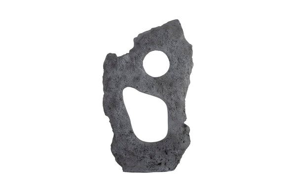 Phillips Collection Home Oversized LTL - Rate to be Quoted Phillips Collection Colossal Cast Stone Sculpture, Two Holes, Charcoal Stone