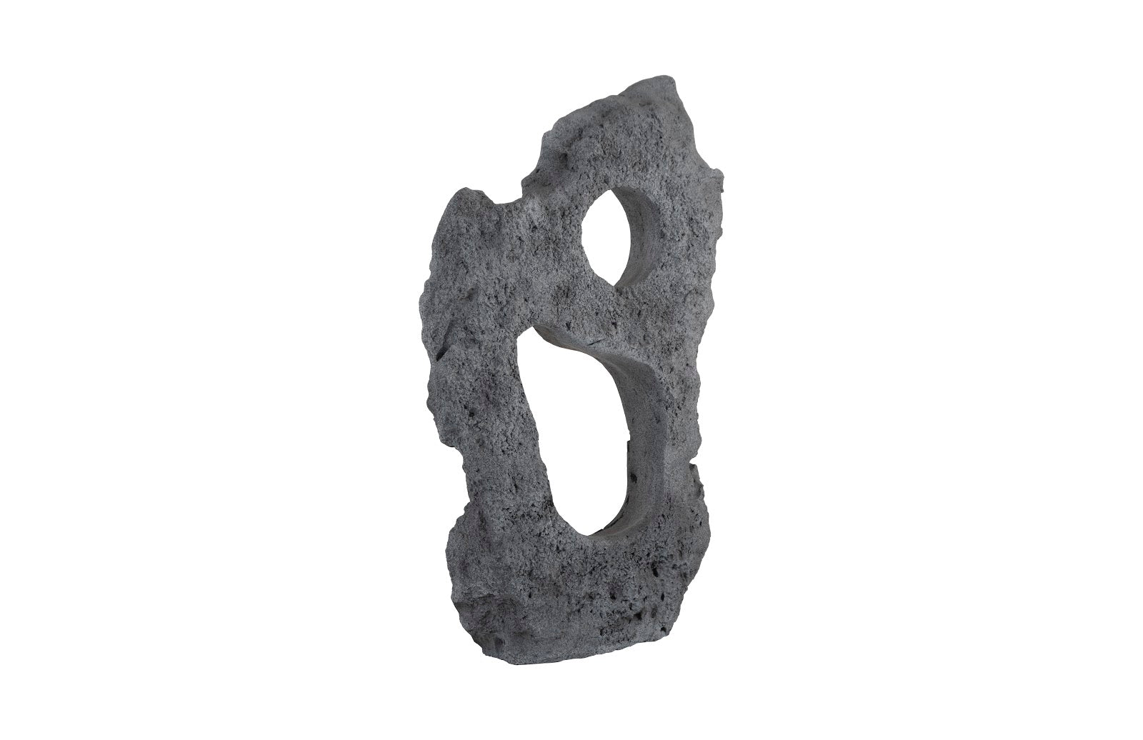 Phillips Collection Home Oversized LTL - Rate to be Quoted Phillips Collection Colossal Cast Stone Sculpture, Two Holes, Charcoal Stone