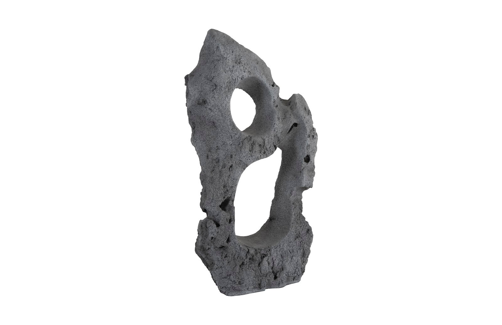 Phillips Collection Home Oversized LTL - Rate to be Quoted Phillips Collection Colossal Cast Stone Sculpture, Two Holes, Charcoal Stone