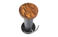 Phillips Collection Home Phillips Collection Concrete Bar Stool, Chamcha Wood Top, Stainless Steel Footrest