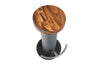 Phillips Collection Home Phillips Collection Concrete Bar Stool, Chamcha Wood Top, Stainless Steel Footrest