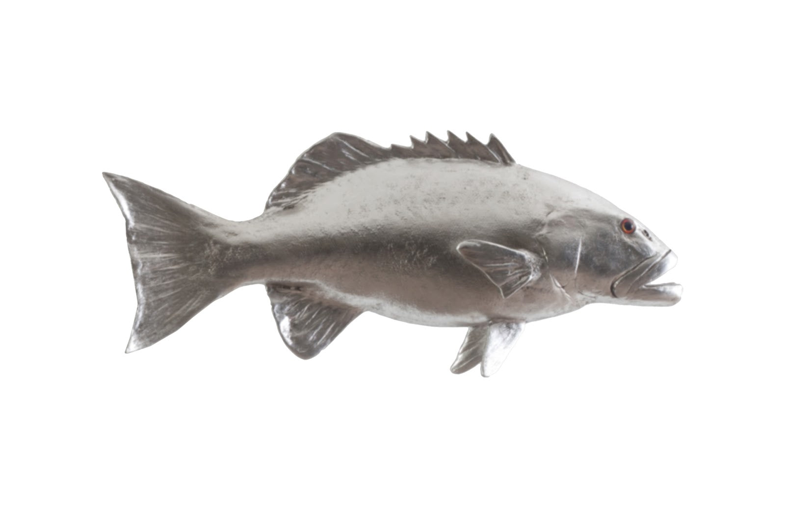 Phillips Collection Home Phillips Collection Coral Trout Fish Wall Sculpture, Resin, Silver Leaf