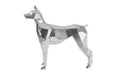Phillips Collection Home Phillips Collection Crazy Cut Dog, Stainless Steel, Silver