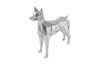 Phillips Collection Home Phillips Collection Crazy Cut Dog, Stainless Steel, Silver