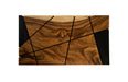 Phillips Collection Home Oversized LTL - Rate to be Quoted Phillips Collection Criss Cross Coffee Table on Black Iron Legs, Chamcha Wood