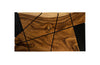 Phillips Collection Home Oversized LTL - Rate to be Quoted Phillips Collection Criss Cross Coffee Table on Black Iron Legs, Chamcha Wood
