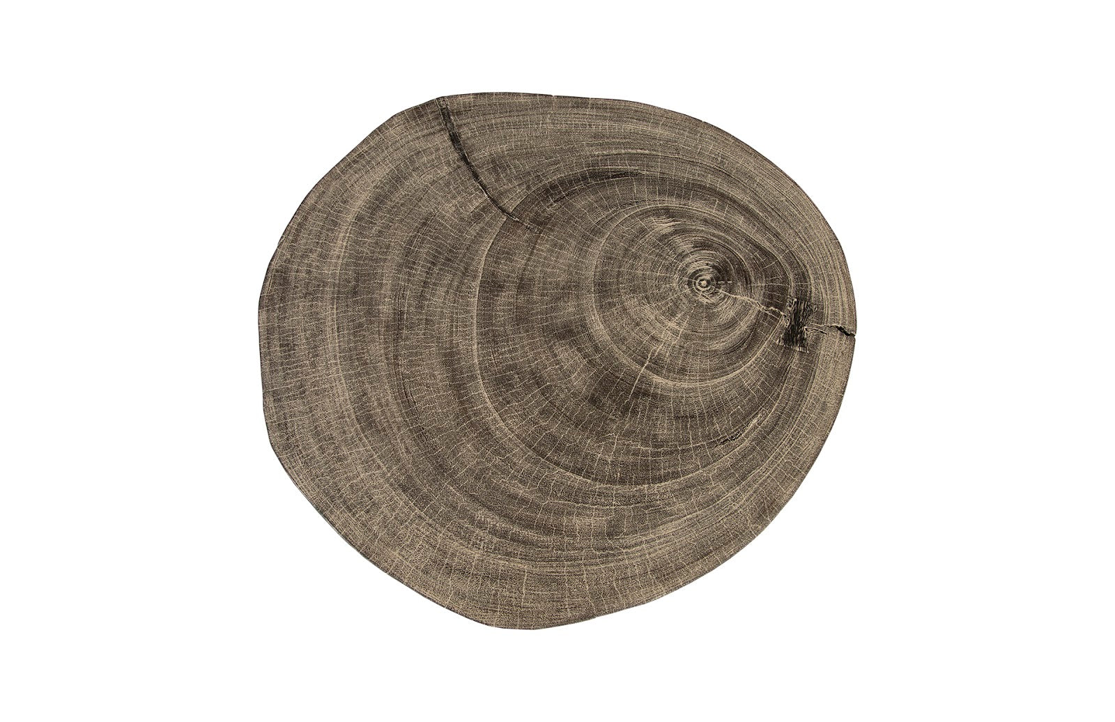 Phillips Collection Home Phillips Collection Crosscut Side Table, Gray Stone, Forged Legs