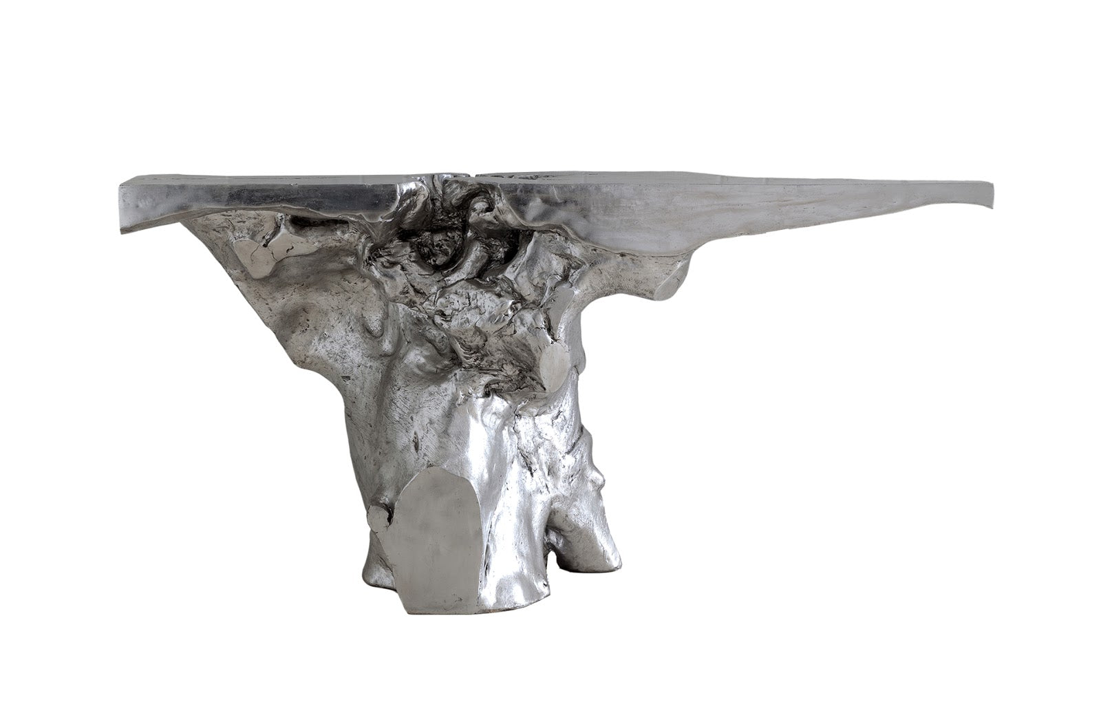Phillips Collection Home Oversized LTL - Rate to be Quoted Phillips Collection Crown Console, Silver Leaf
