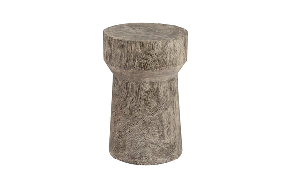 Phillips Collection Home Phillips Collection Curved Wood Stool, Thick , Gray Stone, Gray Stone