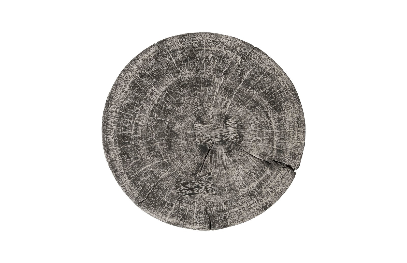Phillips Collection Home Phillips Collection Curved Wood Stool, Thin, Gray Stone