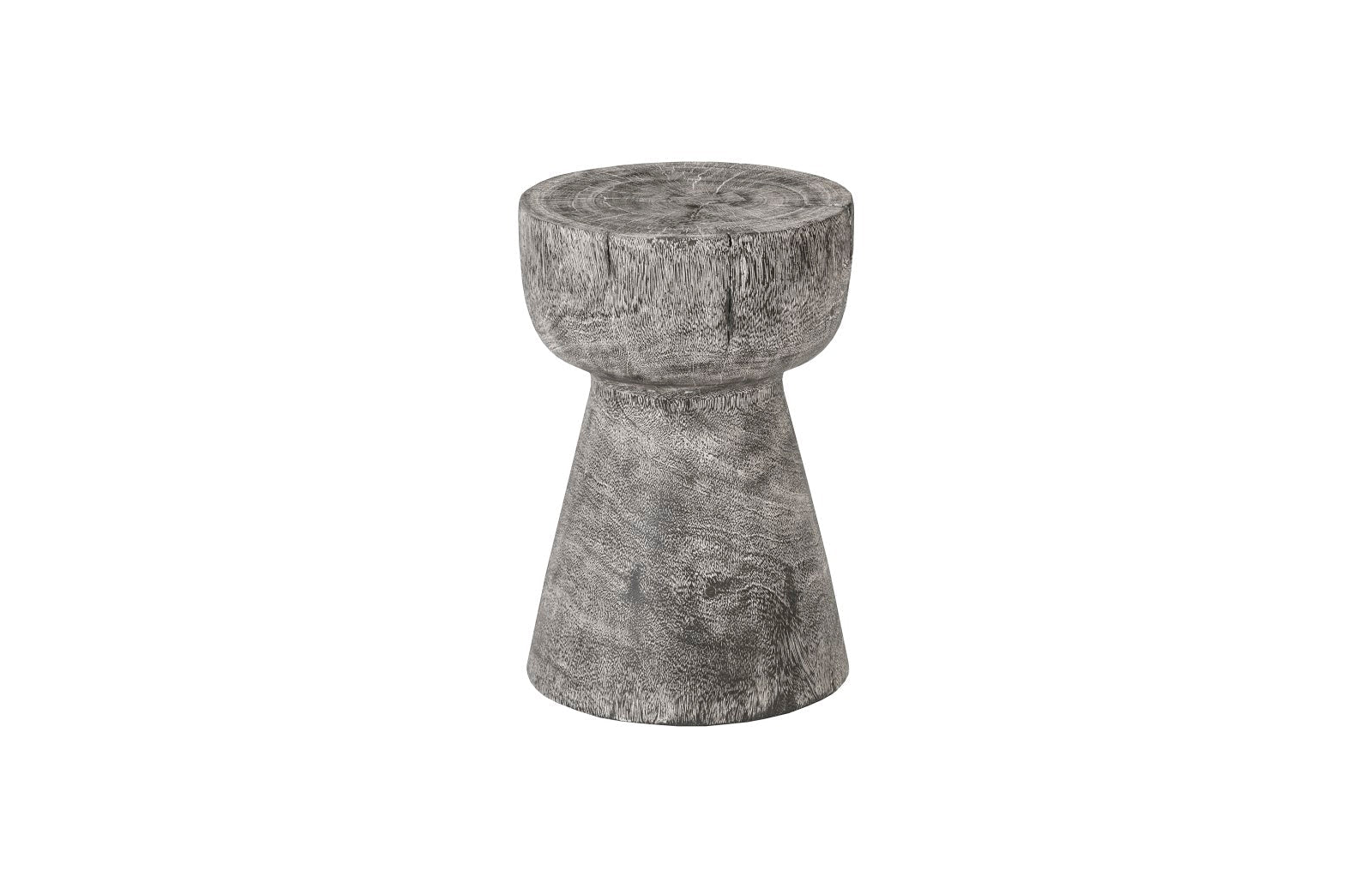 Phillips Collection Home Phillips Collection Curved Wood Stool, Thin, Gray Stone