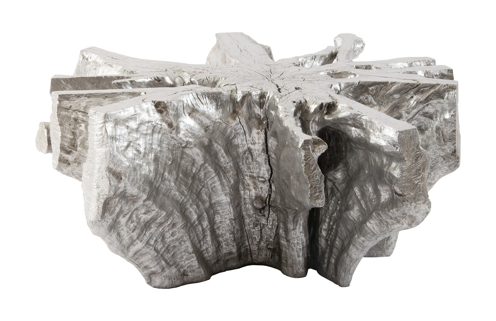 Phillips Collection Home Oversized LTL - Rate to be Quoted Phillips Collection Dante Root Cast Coffee Table, Silver Leaf