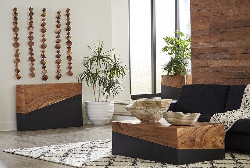 Phillips Collection Home Phillips Collection Dice Wall Art, Chamcha Wood, Natural