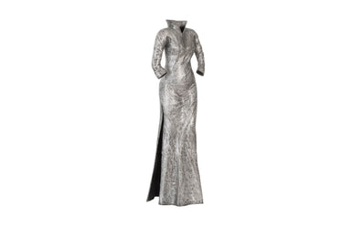 Phillips Collection Home Phillips Collection Dress Sculpture, Long Sleeves, Black/Silver, Aluminum