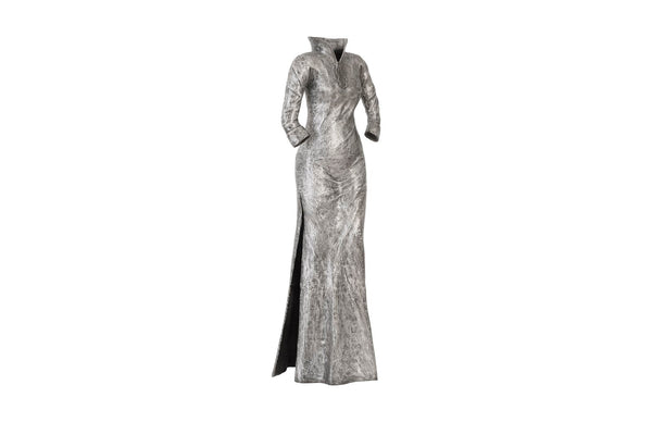 Phillips Collection Home Phillips Collection Dress Sculpture, Long Sleeves, Black/Silver, Aluminum