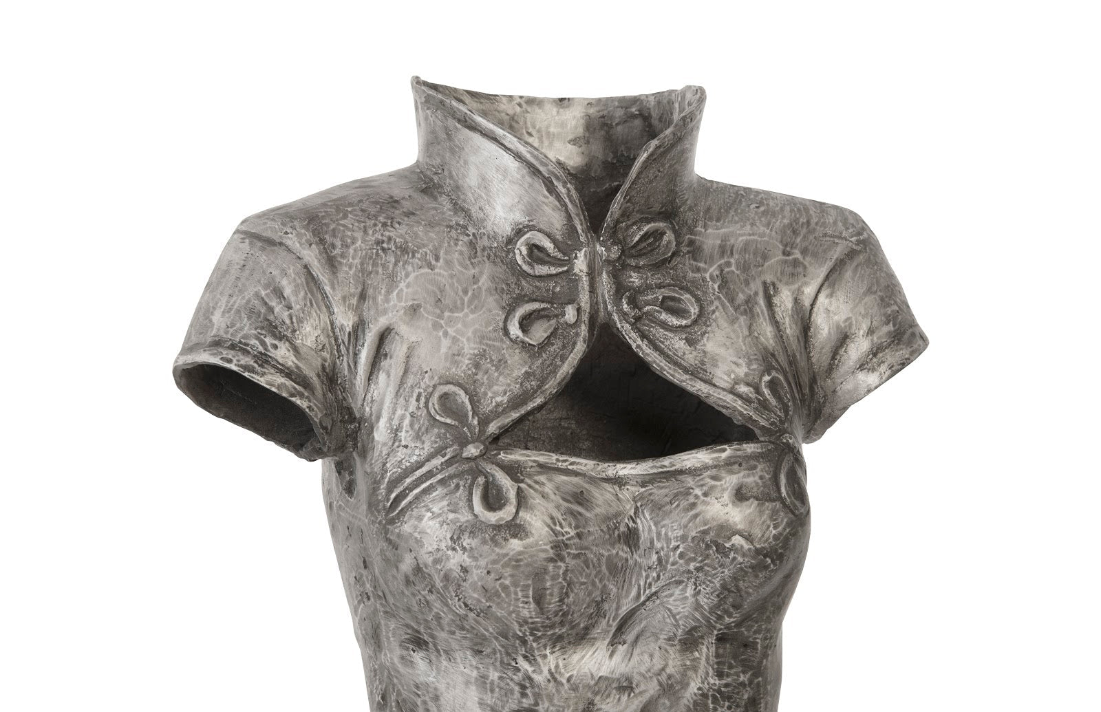 Phillips Collection Home Phillips Collection Dress Sculpture, Short Sleeves, Black/Silver, Aluminum