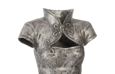 Phillips Collection Home Phillips Collection Dress Sculpture, Short Sleeves, Black/Silver, Aluminum