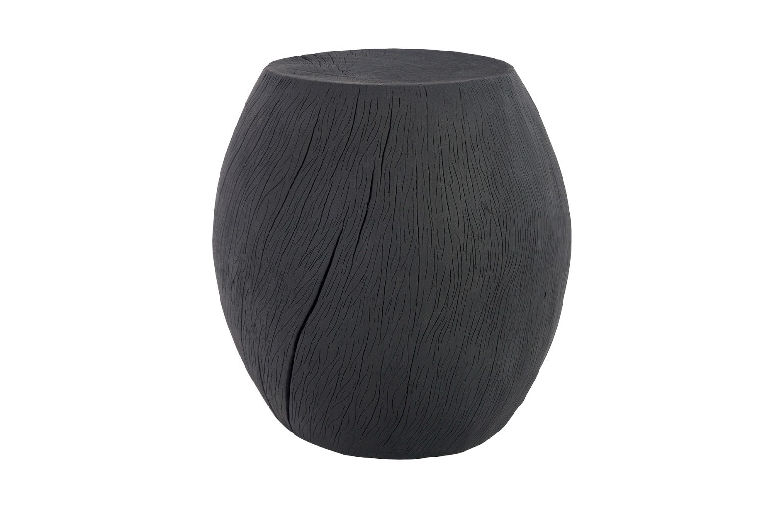Phillips Collection Home Phillips Collection Drum Stool, Resin, Charred